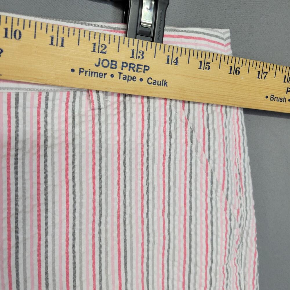 Greg Norman Shorts Womens 6 Seersucker Bermuda Preppy Golf Summer Lightweight - Picture 7 of 12